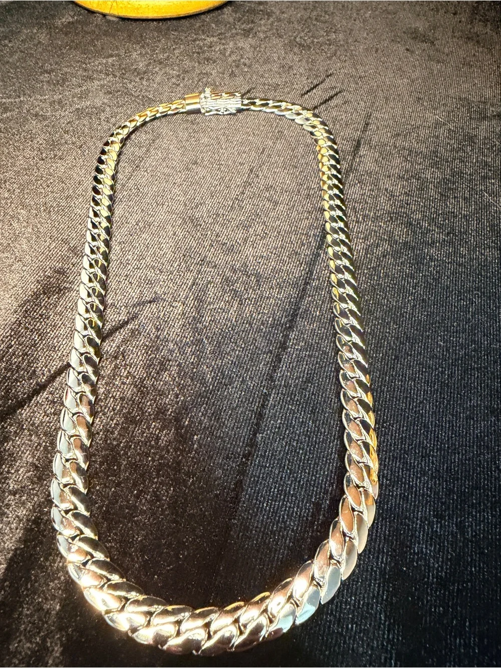 Miami Cuban 14K White Gold Filled 20in 8MM necklace w/Box Lock. BRAND NEW.